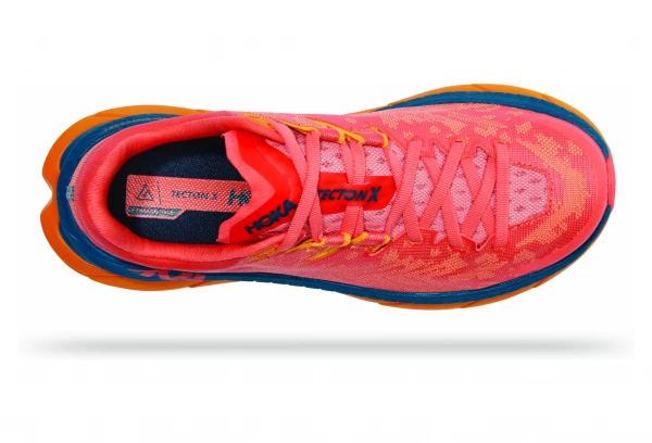 Hoka One One Tecton X Trail Schuhe Orange Blau Damen 4 Hoka One One Tecton X Trail Schuhe Orange Blau Damen – Bild 4