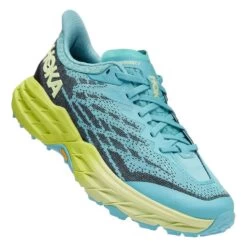 HOKA Speedgoat 5 Damen Trailrunningschuhe Hellblau/gelb
